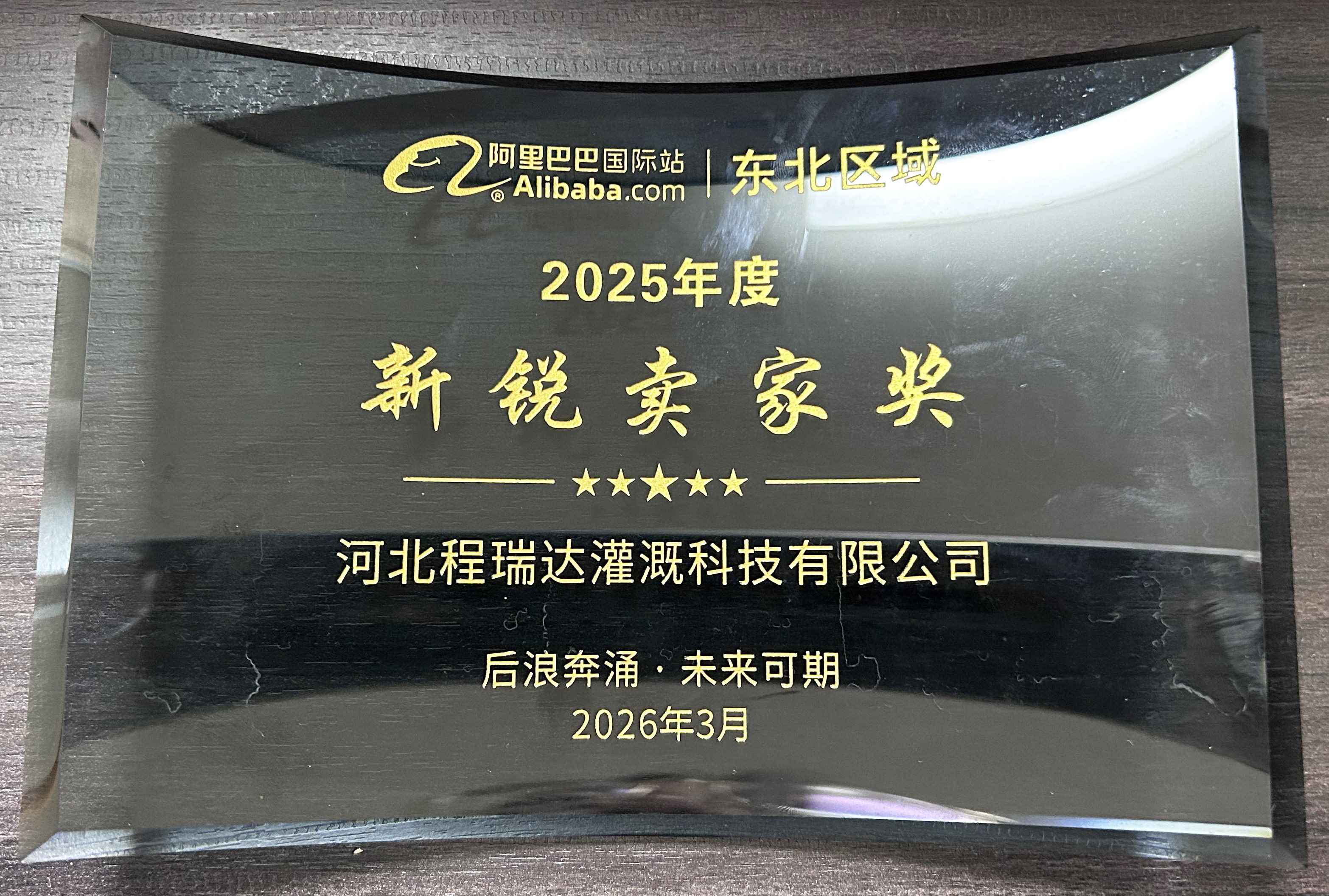 红河程瑞达灌溉 | 荣获阿里国际站新锐卖家奖